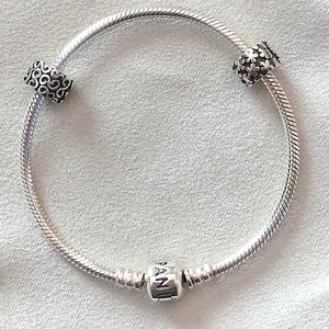 Pandora Moments Barrel Clasp Snake Chain Bracelet